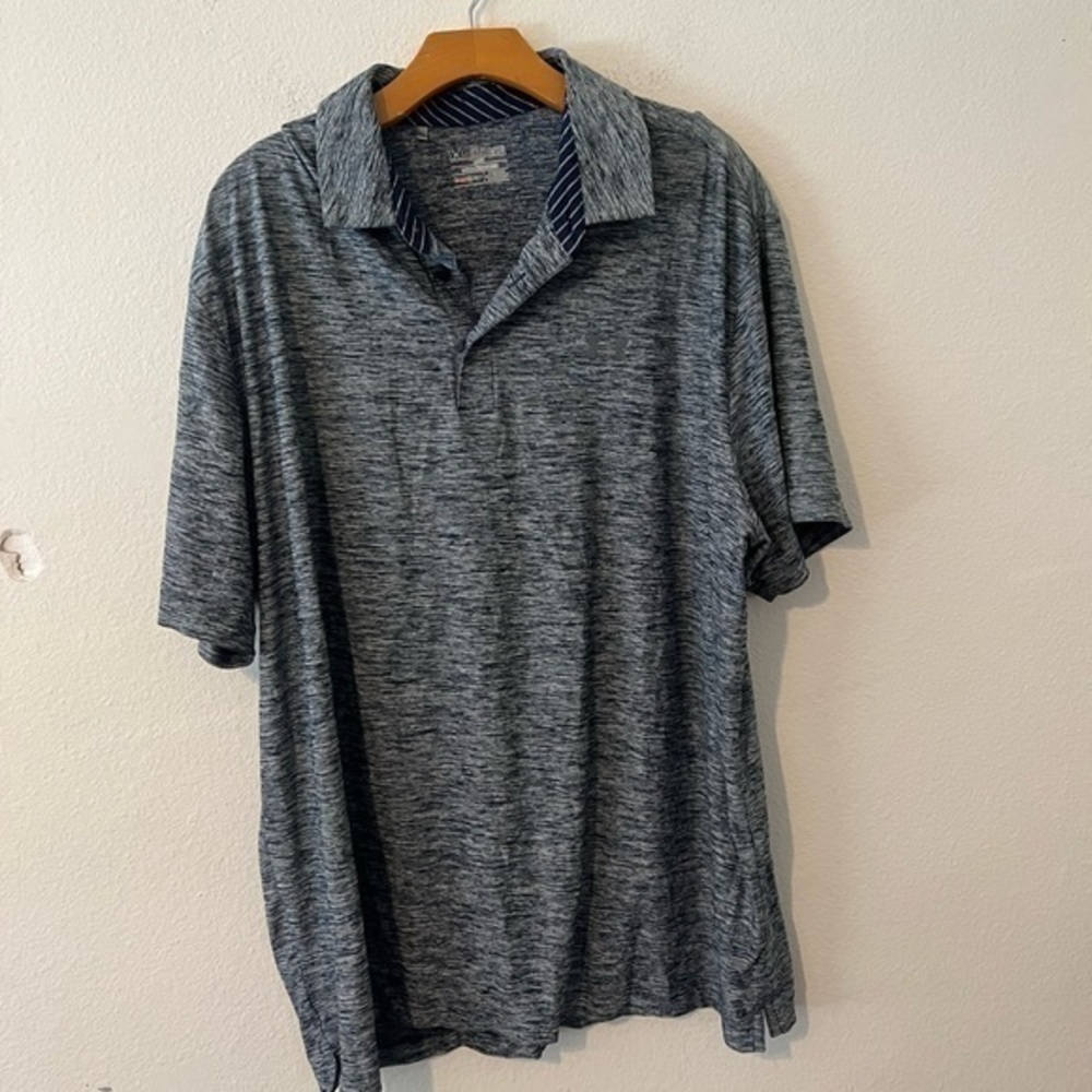 Under Armour Heathered Gray Performance Polo